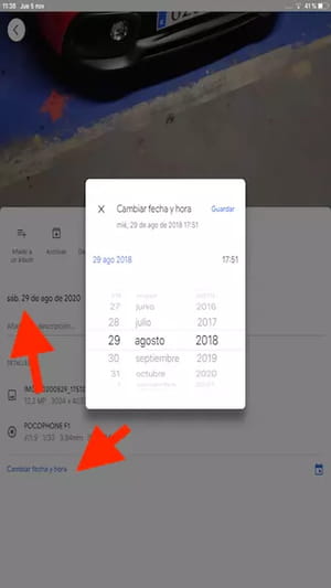 Cómo cambiar la fecha en Google Fotos