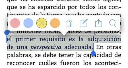 Cómo subrayar o resaltar en la app de Kindle