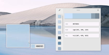 Característcas de PowerToys Color Picker