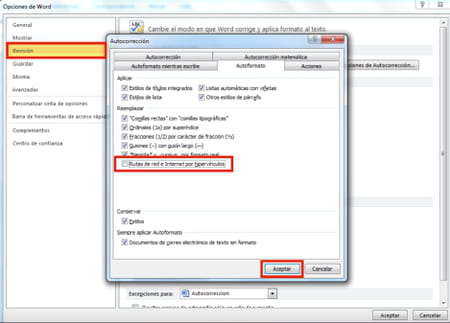 Cómo desactivar los hipervínculos de Word