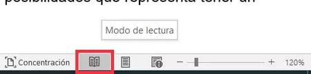 Ver la pantalla completa en Word en versiones recientes de Office desde la barra de estado