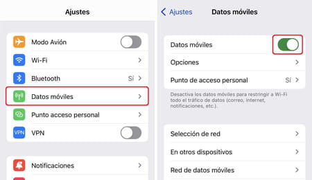 Cómo compartir datos desde el iPhone