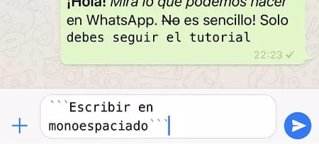 Negrita, cursiva y subrayado en WhatsApp