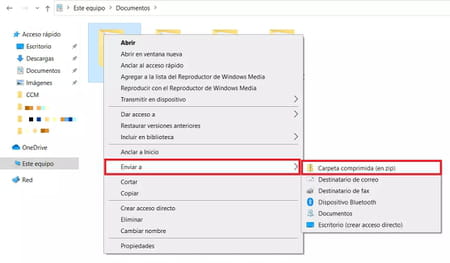 Cómo comprimir los archivos desde tu PC en Windows