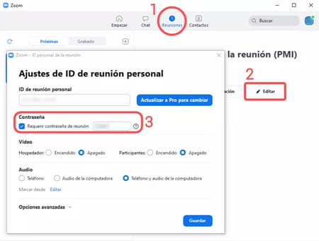 Cómo cambiar la contraseña en Zoom