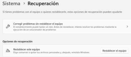 Restablecer Windows 11