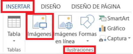 ¿Cómo agregar una imagen en Word mediante la función 'Insertar'?