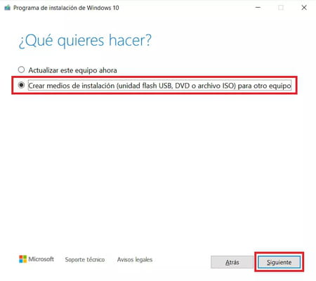 Instalar Windows 10 desde un USB con la herramienta de Windows