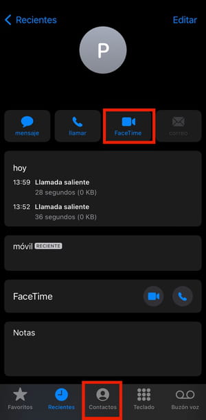 Cómo hacer o recibir llamadas de FaceTime