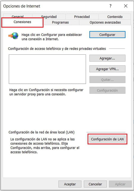 Verificar si hay problemas de red (Windows)