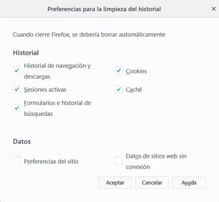 Eliminar que Mozilla Firefox guarde tu historial