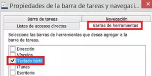 Añadir teclado táctil a la barra de tareas de Windows 8