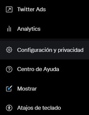 Desactivar una cuenta de Twitter