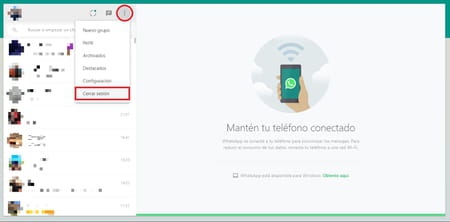 ¿Cómo cerrar sesión en WhatsApp Web?