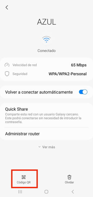 Ver la contraseña de una red wifi en Android