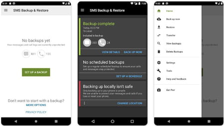 Guardar SMS en Android con SMS Backup & Restore