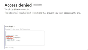 Ray ID Access Denied Error 1020