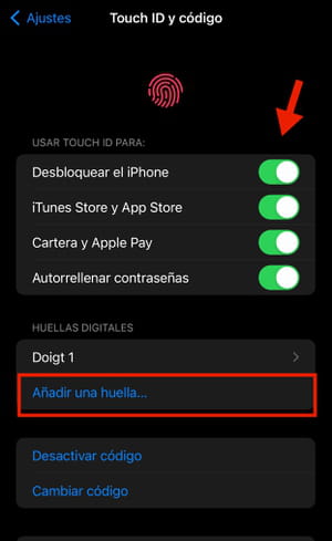 Cómo activar o desactivar Touch ID en tu iPhone