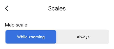 Scales Google Map