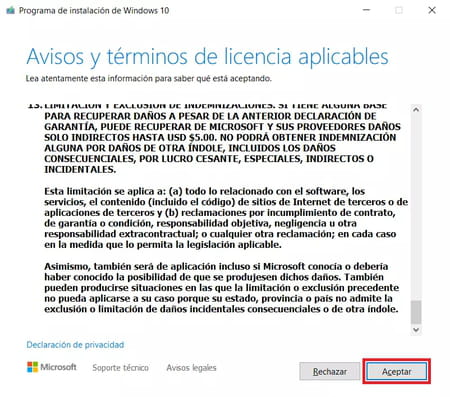 Instalar Windows 10 desde un USB con la herramienta de Windows