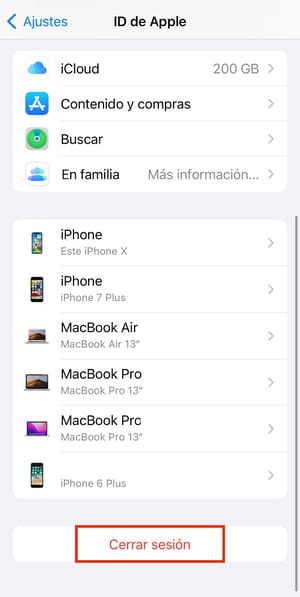 Cómo cambiar de cuenta de iCloud