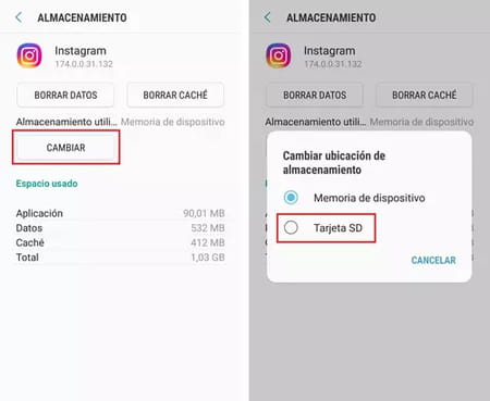 Pasar apps de la memoria interna a la tarjeta SD