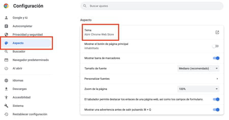 Activar el modo oscuro en Google Chrome Mac