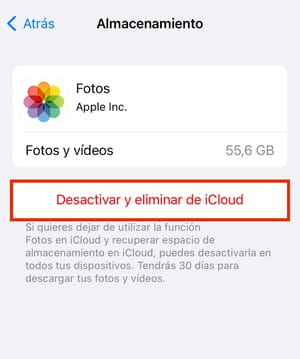 Cómo borrar todas tus fotos desde iCloud