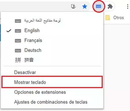 Cómo activar el teclado en páginas de Chrome