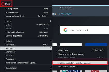 Cómo importar tus favoritos en Opera