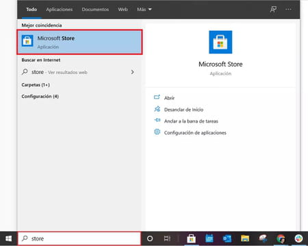 Cómo instalar aplicaciones y programas en Windows 10 desde la Microsoft Store