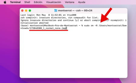 Cómo eliminar archivos desde el Terminal de Mac
