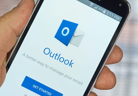 Set up the Outlook app: on Android, iPhone