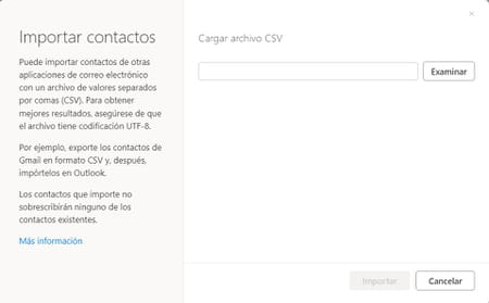 Exportar contactos desde Outlook.com