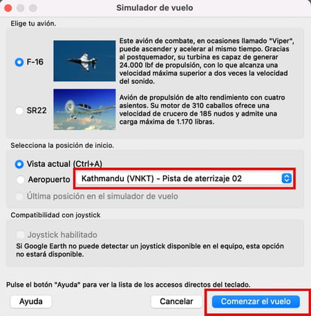 Cómo usar el simulador de vuelo de Google