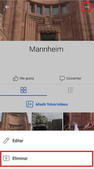 ¿Cómo borrar fotos de Facebook en el móvil?