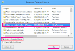 recover deleted message outlook