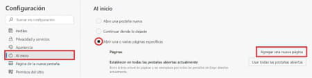 ¿Cómo cambiar la página de inicio de Microsoft Edge?