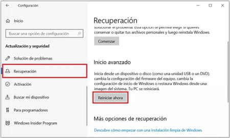 Cómo entrar en la BIOS en Windows 10 y 8