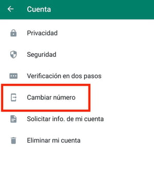 Cambiar tu número de WhatsApp