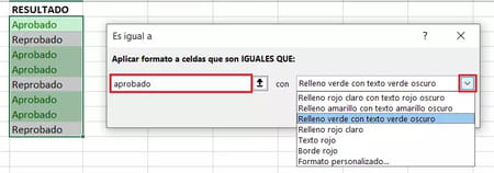 Cambiar el color de la letra usando el formato condicional en Excel