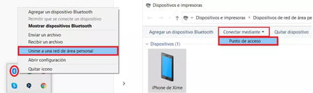 Compartir datos en iPhone por bluetooth