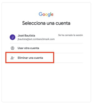 Cómo eliminar una cuenta de Google Chrome