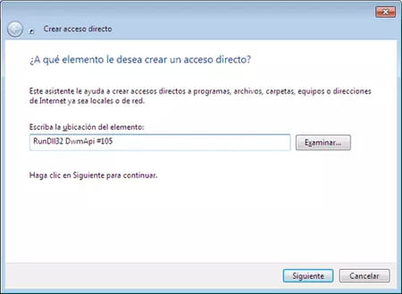 Crear acceso directo a Flip 3D en WIndows 7