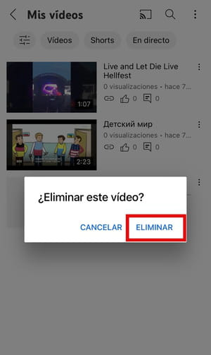 Cómo borrar un vídeo de YouTube