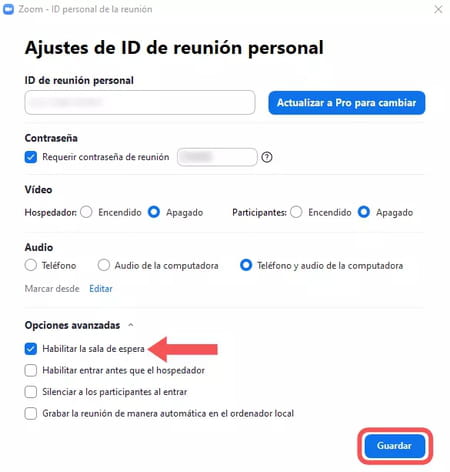 Cómo habilitar la sala de espera en Zoom