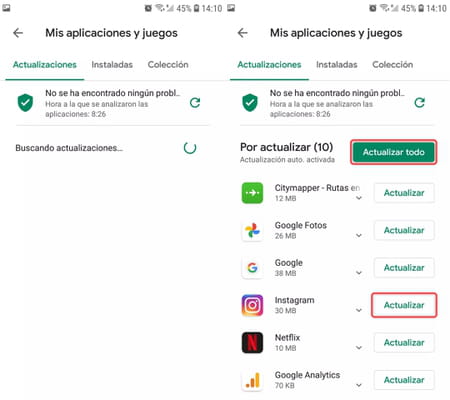 Cómo actualizar tus apps en la Play Store