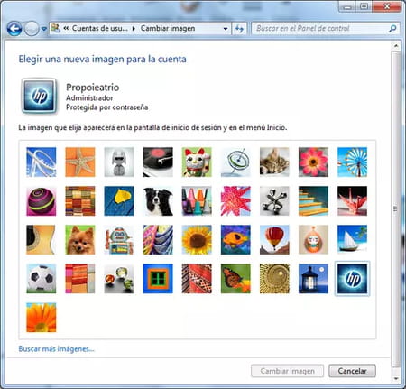 Cambiar la foto de usuario en Windows 7