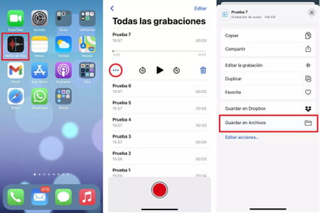 Cómo pasar notas de voz en iCloud