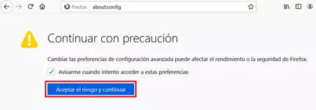 Cómo habilitar clic derecho en Firefox